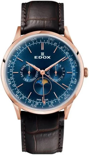Edox Les Vauberts Annual Calendar 40101 37RC