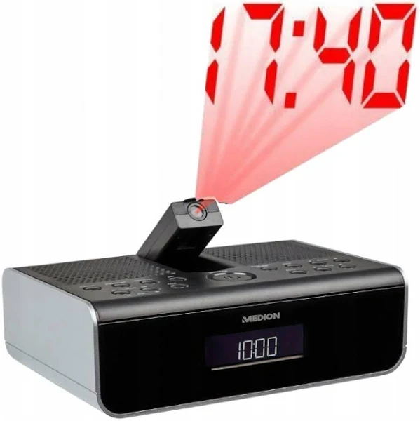 Radio Dab+fm Zegar Z Projektorem Godziny Na Ścianę