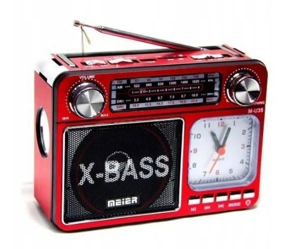 Radio Zegarek Latarka Led Meier Fm Mp3 Uchwyt