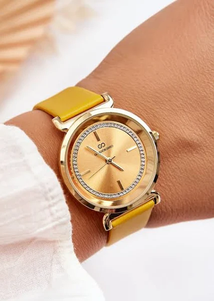 Zegarek Klasyczny Damski Skóra Giorgio&Dario Żółty