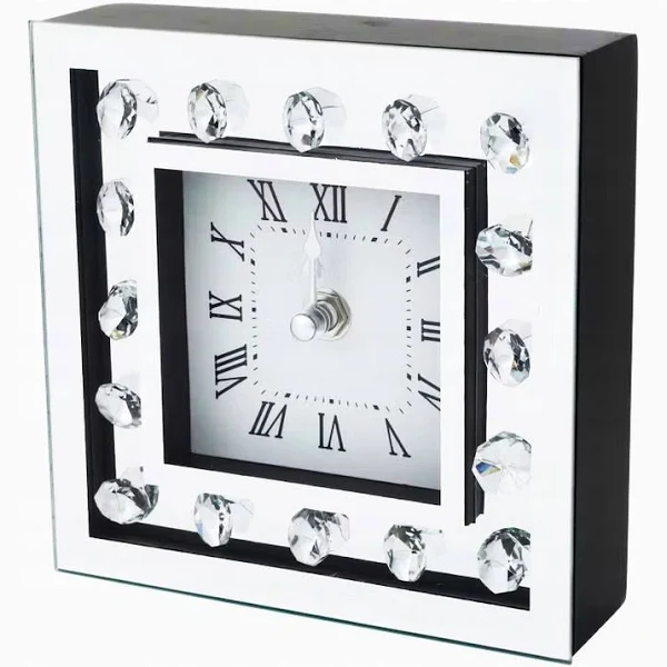 Zegar Pokojowy Lustrzany Stojący Glamour 15 cm