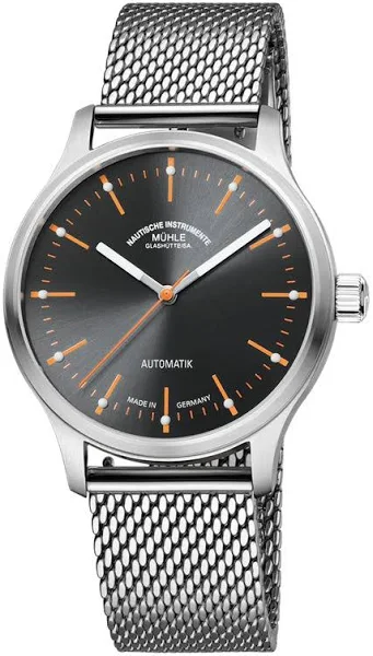 Mühle Glashütte Zegarek Na Rękę Panova Szary Z Paskiem Ze Stali