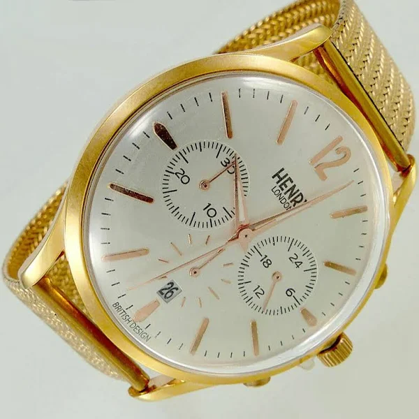 Henry London Richmond Chronograph White Dial Men's Zegarek HL41-CM-0040 Biały One Size