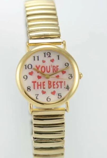 Dingbats Zegarek Damski Mom Hologram Biały Stal Nierdzewna Złoto