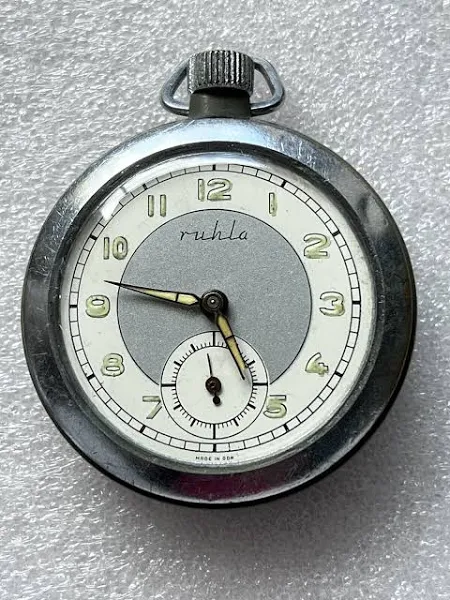 Ruhla Zegarek Kieszonkowy Pocket Watch Działa 6-11
