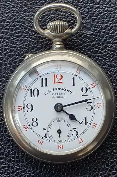 Zegarek Kieszonkowy .F. E. Roskopf Patent 18632
