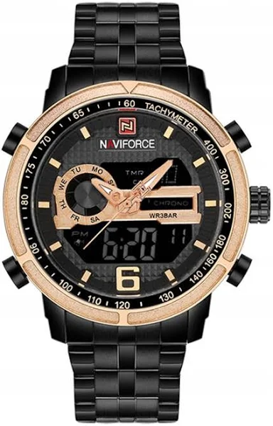 Zegarek męski Naviforce pasek skóra chronograf
