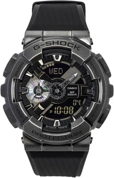 Zegarek Casio G-Shock Analogowy Cyfrowy Pasek Z Żywicy Szara Tarcza Kwarcowy GM-110VB-1A 200M Męski Zegarek