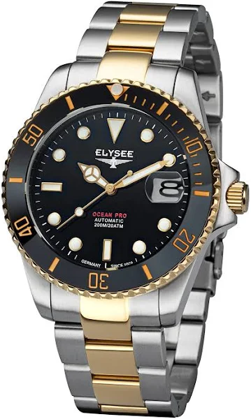 Elysee Zegarek męski Ocean PRO Ceramic 40 mm 20 ATM męski luminescencyjne wskazówki i indeksy