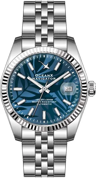 Srebrny męski zegarek Ocean X ze stalowym paskiem NAVIGATOR NVS322