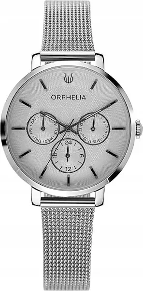zegarek Srebrny Wielotarczowy Nierdzewny Orphelia