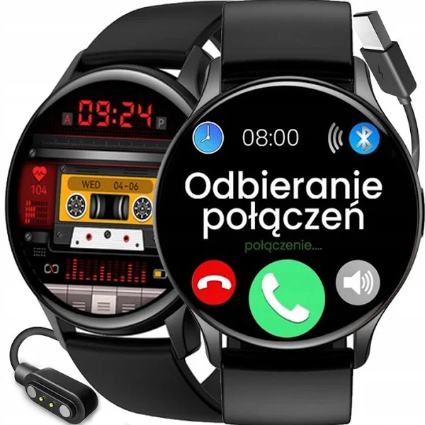 Zegarek damski Smartwatch Rubicon różowy 466x466 Rozmowy Bt Własne Tarcze