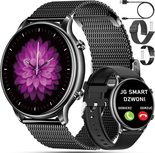 Smartwatch Zegarek Tętno Ciśnienie Rozmowy Sms Fb