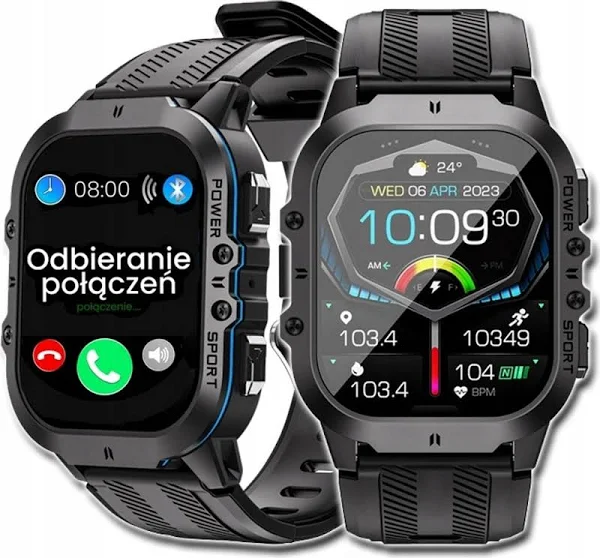 Smartwatch Zegarek Polskie Menu Rozmowy Sms Ciśnienie Amoled