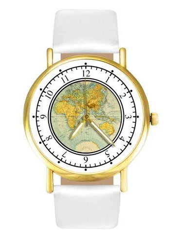Zegarek Damski Mapa Świata Kolory Wysyłka Dziś