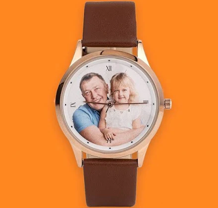 Personalizowany zegarek męski ze sztucznej skóry Tarcza ze zdjęciem