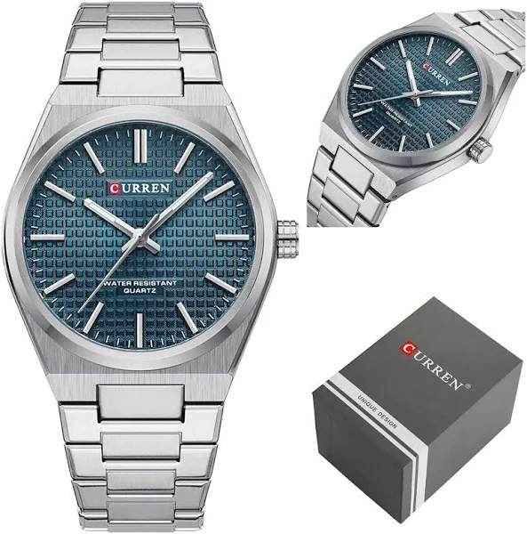 Zegarek MĘSKI CURREN PRX +box +grawer stalowy srebrny