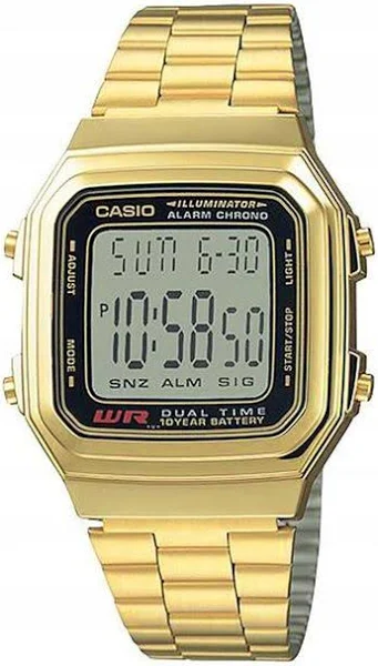 Zegarek Damski Casio Cyfrowy Złoty Czarny
