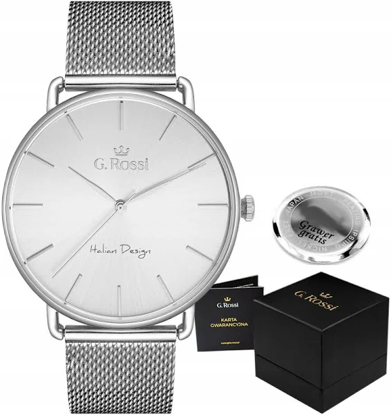 Zegarek damski G. Rossi Onyxa mesh box +grawer