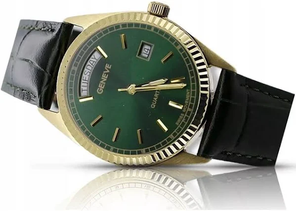 Złoty zegarek męski damski 14k 585 Geneve mw013ydg
