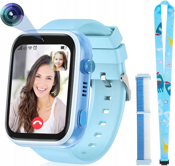 Smartwatch 4G dla dzieci, z GPS i telefonem, inteligentny zegarek dla dzieci z Wi-Fi, kamera wideo, SOS, wodoszczelność IP67, smartwatch dla dzieci,
