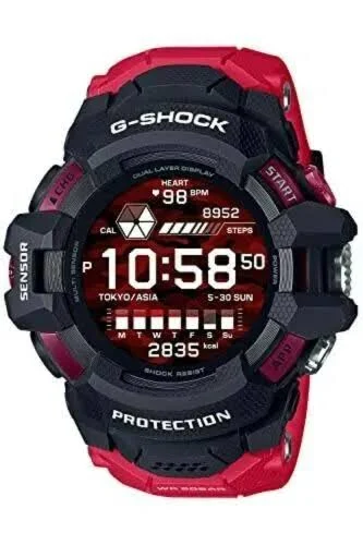 CASIO G-SHOCK GSW-H1000-1A4JR Męski czerwony cyfrowy zegarek G-SQUAD