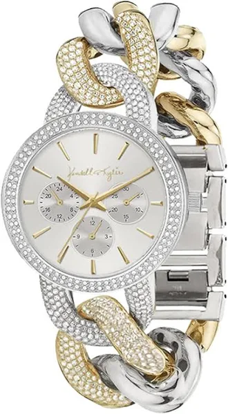 Zegarek Kendall & Kylie Damski Dwukolorowy Okrągły Kryształ Bezel