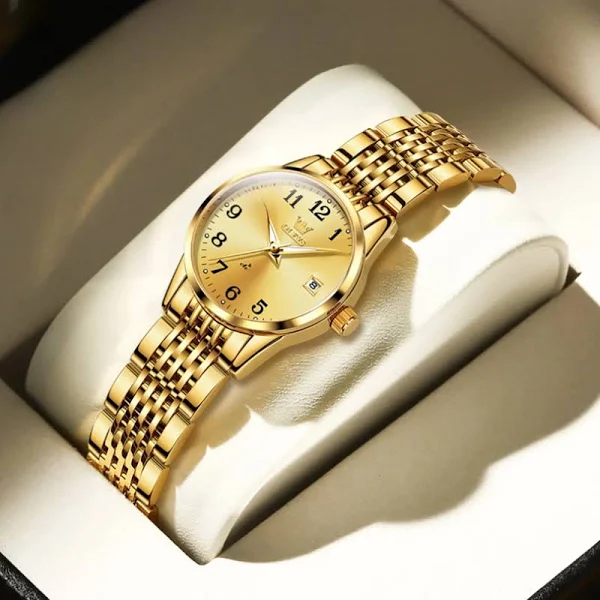 OLEVS Top marka zegarek mechaniczny kobiety szwajcarski luksusowy zegarek damski wodoodporny stalowy