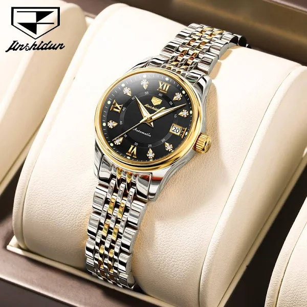 JINSHIDUN Nowy damski zegarek biznesowy i rekreacyjny z pojedynczym kalendarzem