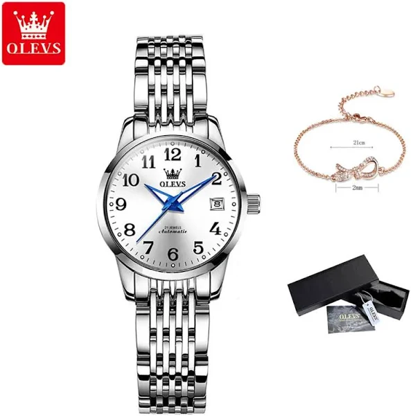 OLEVS klasyczny automatyczny zegarek mechaniczny dla kobiet luksusowe wodoodporne świecące