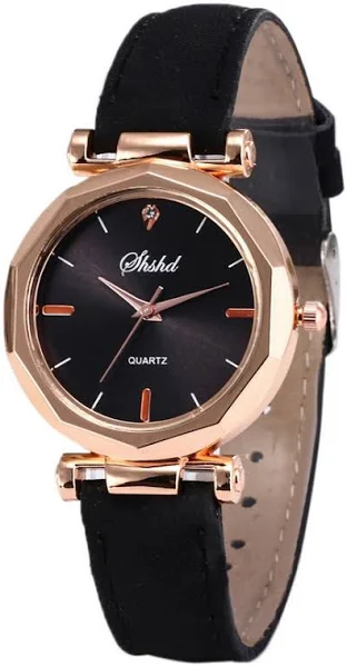 Zegarek Damski Czarny Z Paskiem 418