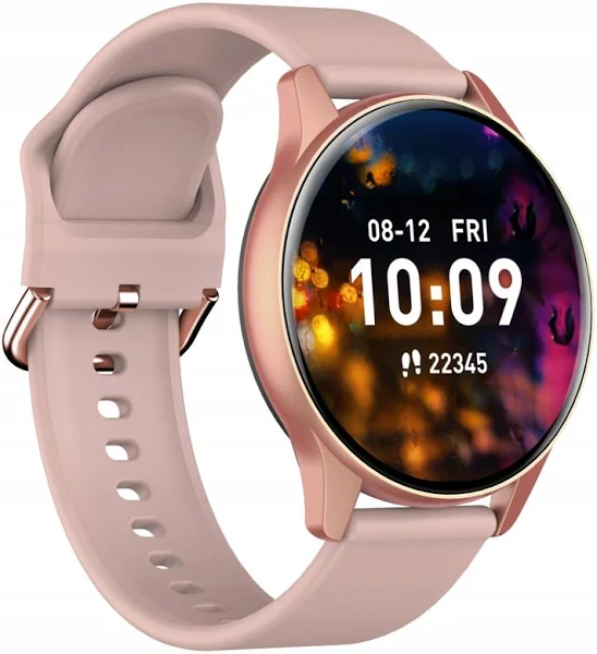 smartwatch FOREVER ACTIVE ForeVigo SB-310 Okrągły Dwa paski Różowo-złoty