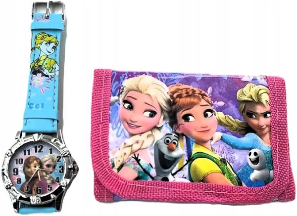 Zestaw Zegarek Portfel Dziecka Frozen Kraina Lodu 2W1 Elza Elsa Anna