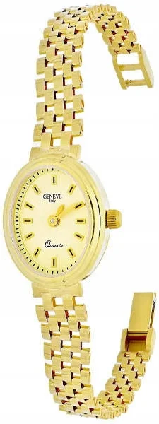 Subtelny złoty zegarek damski 585 owalna złota koperta 16.01g