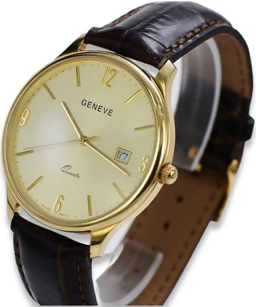 Złoty zegarek męski 14k 585 Geneve