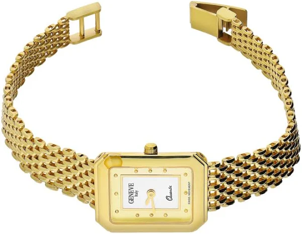 Zegarek złoty z prostokątną tarczą MI G398317-955-MP próba 585