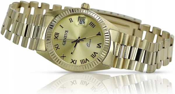 złoty zegarek 14k 585 damski Geneve lw073y Tanio!
