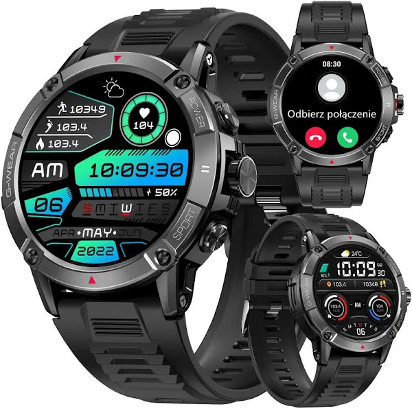 Zegarek Męski Smartwatch G-wear Rozmowy Pol Menu
