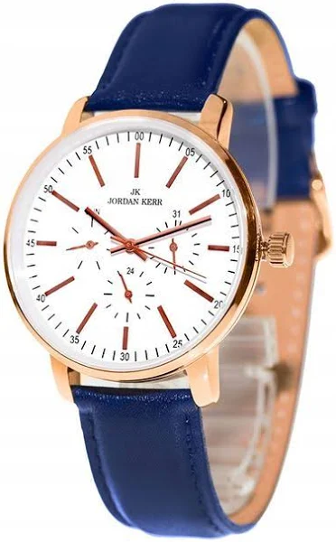Jordan Kerr Zegarek Męski J.Kerr Skórzany Pasek Data Tarcza 24