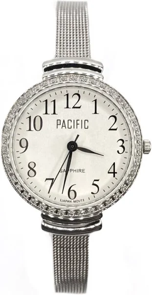 Srebrny damski zegarek z bransoleta Pacific S6027
