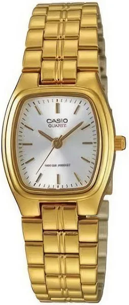 Casio LTP0-1169D-7A Women' s Srebrny kwarcowy analogowy zegarek sukienkowy z białą tarczą