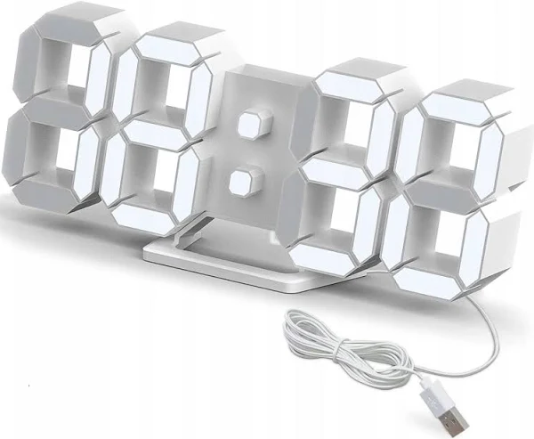 Zegar Cyfrowy Elektroniczny Budzik Led Z Alarmem Na Baterie Zegarek