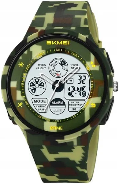 Zegarek damski Skmei /elektroniczny silikon stoper data alarm 12/24 h