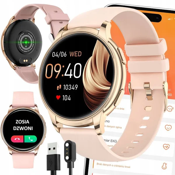 Smartwatch Watch Zegarek Damski Sport Rozmowy Wodoszczelny Krokomierz Smart