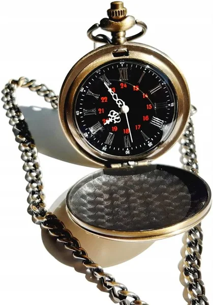 Nowy zegarek kieszonkowy busola na łańcuszku