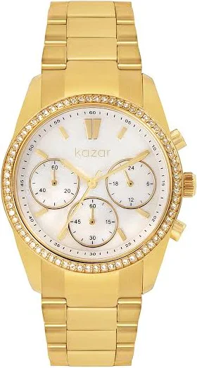 Analogowy zegarek damski z kryształkami