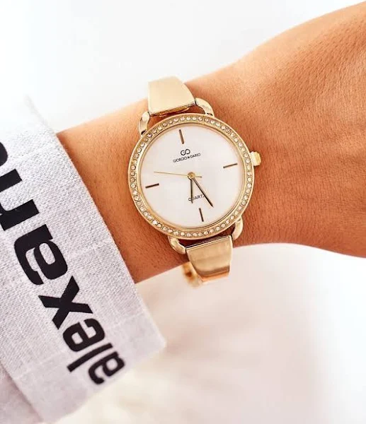 Zegarek Na Bransolecie Z Cyrkoniami Giorgio & Dario Złoty