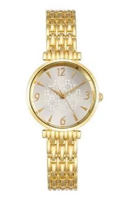 Zegarek Damski Z Bransoletką Złoty 20 CM 1018
