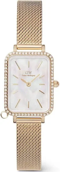 Zegarek damski Daniel Wellington Quadro Crystal Zodiac Evergold 20 DW00100749