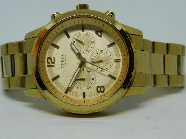 Guess Waterpro U15061g2 Złoty Kwarcowy Analogowy Zegarek Męski Rozmiar